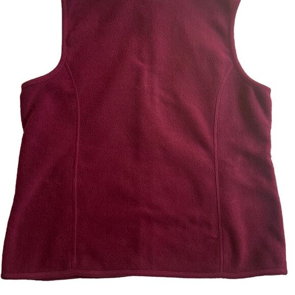 Women's Karin Scott Sport Fleece Vest Burgundy L - Picture 3 of 8
